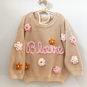 Personalized sweater for Babies and Toddlers-Hand-Embroidered image 4