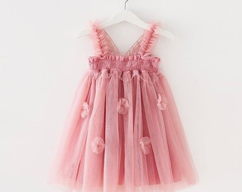 Custom Personalized Tulle Appliqué Dress for Baby Girl/Toddler