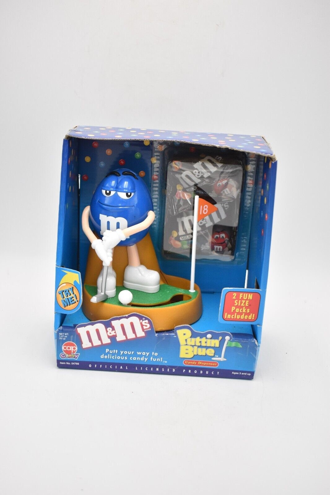 M&m's Blue Character Puttin Blue Golf Candy Sweet 