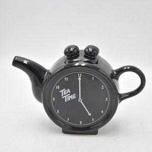 Vintage Novelty Tea Time Ceramic Teapot Collectible