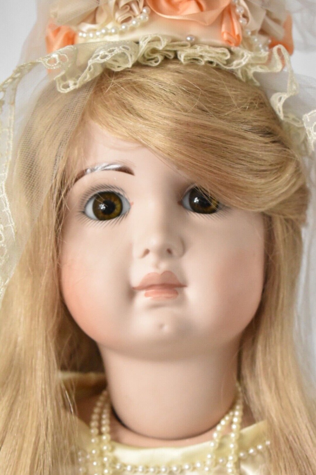 Vintage Antique Reproduction Doll Bru Jne Bride With Seeley Body 31 1982 Etsy