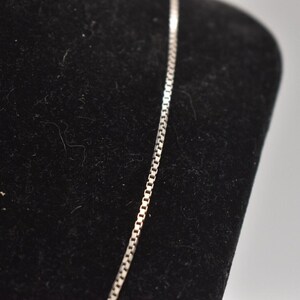 thumbnail image 2 of Genuine 925 Sterling Silver Italian Box Chain Necklace, 1.4mm, Tarnish-Free Rhodium Finish (16-38 Inch, Various Lengths) 2 of 5