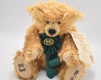 Hermann Dekade Bären Miniaturausgabe 1910 Teddybär Limitierte Edition im Ruhestand