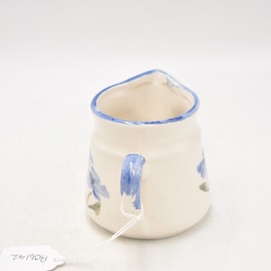 Vintage Studio Pottery Blue and White Floral Jug Decorative Milk Jug, Milk Cream image 9