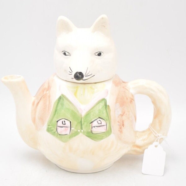 Vintage Mr Fox Teapot Novelty Decorative Collectible Ceramic