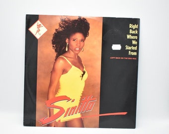 Sinitta Right Back Where We Started From 12" Vinyl Record Single 1989