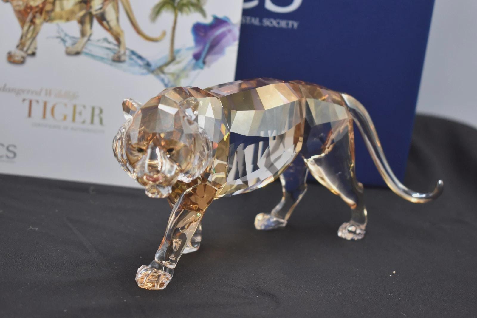 Swarovski Crystal Figurines Tiger - Etsy