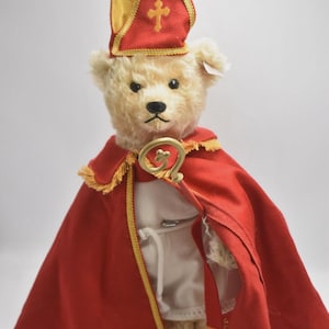 Steiff Nikolaus Teddy Bär Spieluhr 661068 Mohair Limited Edition