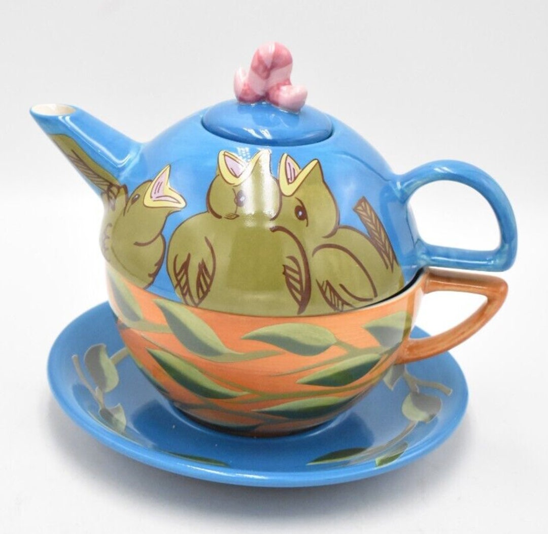 Vintage London Pottery Teapot & Tea Cup for One Novelty Etsy