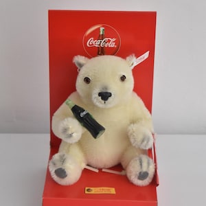 Coca-Cola Steiff ぬいぐるみ STEIFF - Limited Edition 1999 Coca-cola Polar Teddy Bear - Etsy