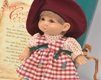 vintage D'anton Jos Carol Girl Doll Poupée espagnole en plastique dur COA et boîte