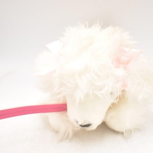 Vintage Paws White Poodle Dog with Lead Plush Soft Toy Retired