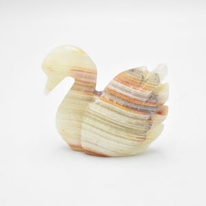 ヴィンテージ オニキス 大理石 白鳥の置物 彫像 装飾品 手彫り - Etsy 日本