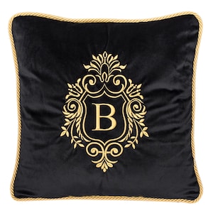 Embroidered Decorative Pillowcase Monogram Ornatio Velvet Premium - Decorative Pillows for the Bed - Velvet Pillow Cases - Home Decor