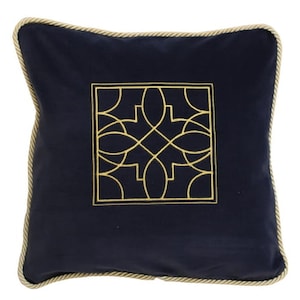 Embroidered Decorative Pillowcase Art Deco Velvet Premium - Farmhouse Pillow Covers - Velvet Pillow Covers - Sofa Pillow with Hidden Zipper