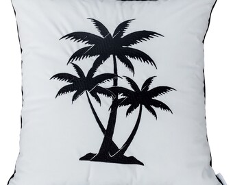 Embroidered Decorative Pillowcase Palms Velvet Premium - White Pillow Cover - Sofa Cushion Cover - Pillowcase Covers - Seat Cushion
