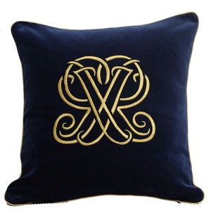 Embroidered Decorative Pillowcase Deco Velvet Premium | Pillow Case Cover with Zipper | Pillow Covers Standard Size | Throw Pillow Covers