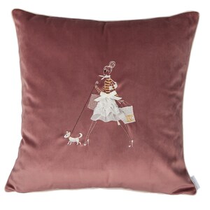 Embroidered Decorative Pillowcase Fashion Woman Iii Velvet Premium - Farmhouse Decor - Pillow Case Cover with Zipper - Cushion Cover