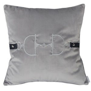 Embroidered Horse Riding Decorative Pillowcase Equestry Ii Velvet Premium - Outdoor Pillow Covers - Decorative Pillows for the Couch