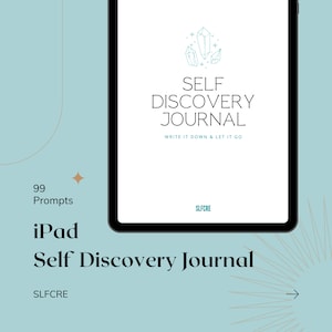 99 Prompt Self Reflection Journal | iPad Journal for Goodnotes, Notability, etc. Self Discovery Printable Digital Download Workbook PDF
