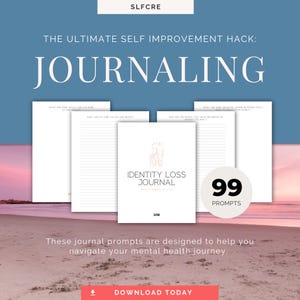 99 Prompt Identity Crisis Journal | iPad Journal for Goodnotes, Notability, etc. Mental Health Printable Digital Download Workbook PDF