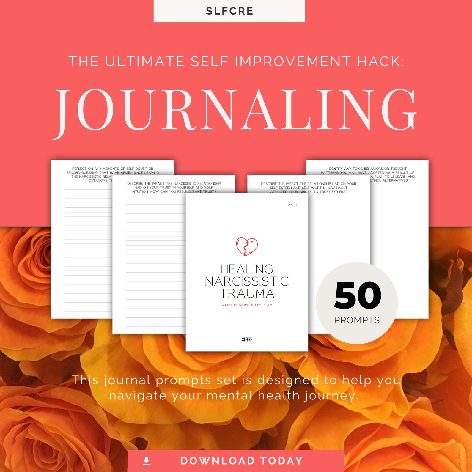 50 Prompt Narcissistic Trauma Journal | Personal Development Digital ...