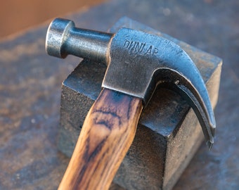 Restored Vintage Dunlap Claw Hammer on NOS Charred Handle