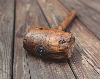 Rustic Vintage Wooden Hammer