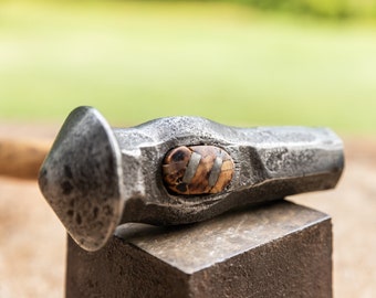 Unique Vintage Mushroom Shape Hammer on Charred American Made New Handle