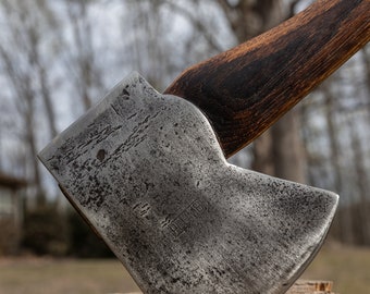 Vintage Plumb Single Bit Rockaway Pattern Axe with American Made Charred Handle