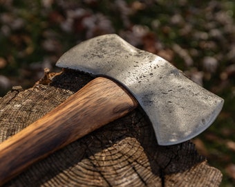 Vintage Black King The Dennison HDWE Co. Double Bit Axe with American Made Charred Handle