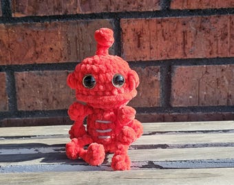 Crochet Robot Plushie - 6 Inch Stuffed Toy