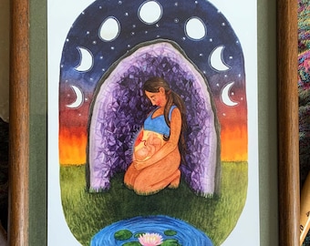 Power card for birth and pregnancy &quot;Intuition&quot; - single card