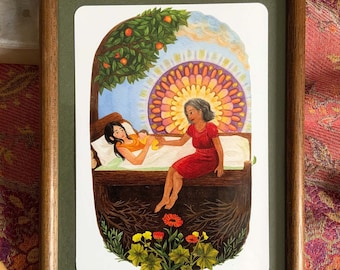 Power card for birth and postpartum &quot;Healing&quot;, accompanying + empowering for mothers - Postcard A6 with watercolor illustration