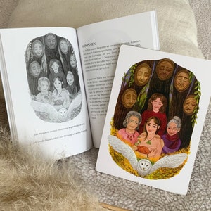 Set de cartes grossesse & féminité Connexion et force intérieure 40 motifs livret, art touchant pour femme image 5
