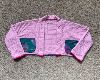 Quilt Mantel Handgemachte Upcycled Quilt Jacke Mantel