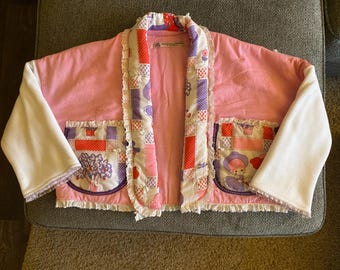 Quilt Mantel Handgemachte Upcycled Quilt Jacke Mantel