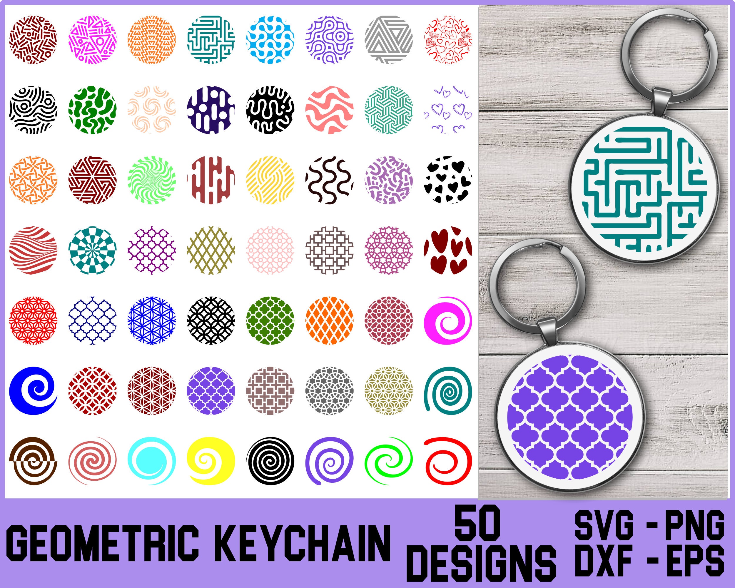 Keychain Svg Bundle, Key Ring Svg, Keychain Pattern Svg, Paint Brush ...