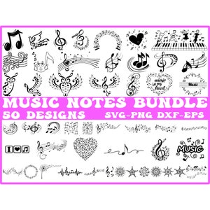 Music Notes SVG Musical Notes Clipart Music Lover Svg ,music teacher svg,Treble clef Svg,Cricut ,Music symbols Svg