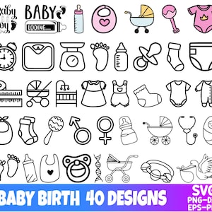 SVG nascita cricut, download svg bambino, peso kg altezza cm data, impronte, annuncio, baby shower, file di taglio png cricut