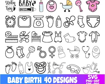 SVG birth cricut, baby svg download, weight kg height cm date, footprints, announcement, baby shower, png cricut cutting file