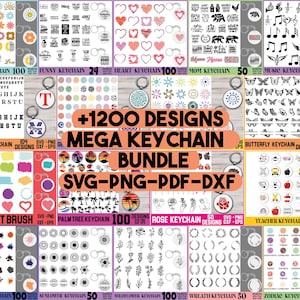 1200 sleutelhanger patroon SVG-bundel, rond patroon svg, cirkel patronen Svg, sleutelhanger svg, cirkel Svg, voor Cricut, PNG, Instant Download
