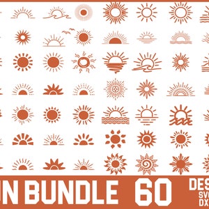 Sun svg , Sunrise svg , Sun svg for Cricut , Sunrise Clipart , Sunrise Cut File , Sun svg Bundle , Sunset svg , Sunrise, Sunset silhouette