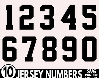 Sport Jersey Number Font SVG Bundle (Digital Files)