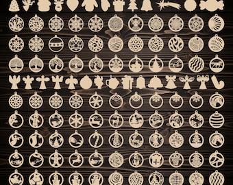 200 Christmas Ornaments | DXF SVG CNC Files for Laser / Plasma / Glowforge