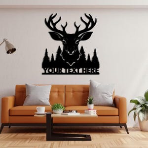 Deer Head SVG  PNG – Wall Art Cut File for CNC, Laser, Plasma, Glowforge