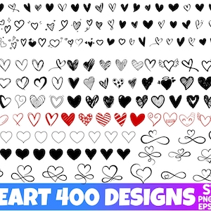 Hearts Svg Bundle, Heart Outline Svg, Heart Cut Files, Heart Clipart, Hearts Svg, Love Svg, Solid Heart Svg, Png, Dxf, Eps, Pdf
