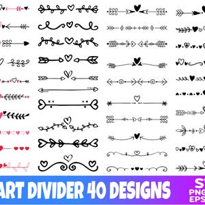 TEXT Teiler SVG, Text Teiler für Cricut, Text Teiler Clipart, Schnörkel svg, dekorative Elemente svg, Hochzeit Textteiler svg
