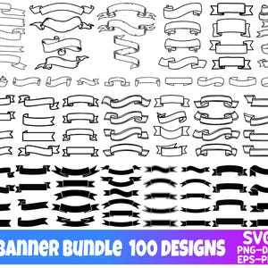 Banner Svg, Banner Svg Bundle, Banner Clipart, Banner Png, Banner Vector, Banner Outline, Ribbon Svg, Ribbon Banner Svg, Banner .