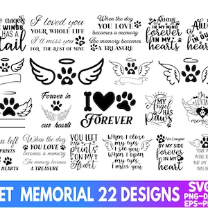 Paquete SVG conmemorativo para mascotas, SVG conmemorativo para perros, frase conmemorativa para mascotas, SVG de puente arcoíris, SVG de mascota en el cielo, Memorial para mascotas, SVG de amor para mascotas